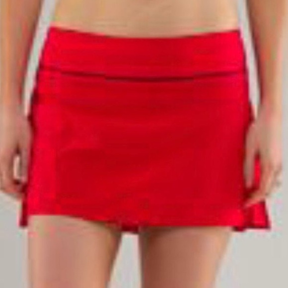 Lululemon RARE 🔥 Run Speed Skirt Tango Red sz.6 - Picture 4 of 9